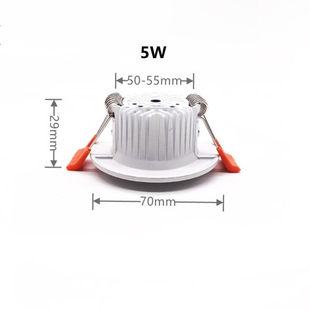 LED Ceiling Lamp Recessed Spotlight Downlight Cool / Warm White 5W-36W AC 90-260V For Living Room and Shopping Mall Lighting