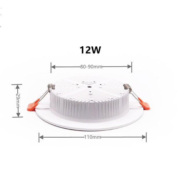 LED Ceiling Lamp Recessed Spotlight Downlight Cool / Warm White 5W-36W AC 90-260V For Living Room and Shopping Mall Lighting