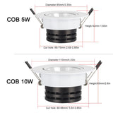 LED Recessed Lighting Downlight Dimmable COB Mini 10pcs/pack 3W 5W 7W Equal 36W 50W 80W Hologen Lamp 110V 220V