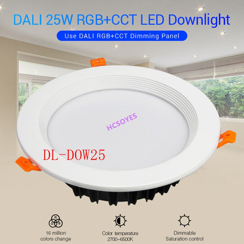 MIBOXER DL5 5 IN 1 LED Strip Controller DALI DL-DOW25 25W RGB+CCT LED Downlight DL1 DP1 DP2 DP3 remote controller Power Supplly