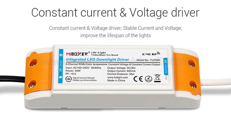 MiBoxer FUT060 25W Smart RGB+CCT LED Downlight Recessed Ceiling Spotlight AC100-240V 2.4G RF Remote WiFi APP Voice Control