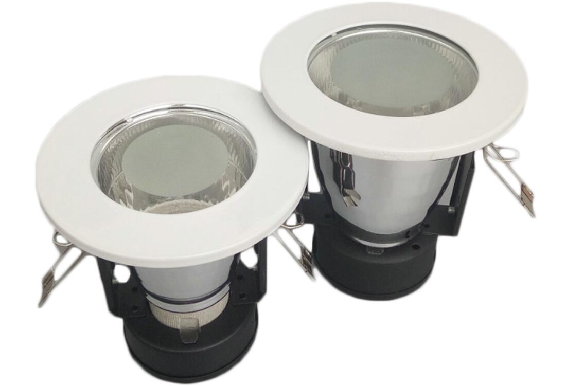 LED Downlight 3.5 inch E27 White Round Recessed Casing Downlight Holder e27 with Glass cover