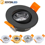Dimmable Led Downlight Light COB Ceiling Spot Light 3W AC85-265V Aluminum Ceiling Recessed Lights Indoor Lighting Cutout 50mm