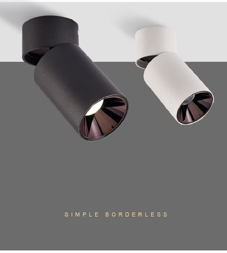 Tinlaibor Dimmable Foldable / Rotatable 12W 7*15cm Spotlight Living room TV Background wall Ceiling LED Downlight COB Anti glare