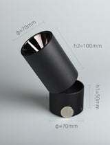 Tinlaibor Dimmable Foldable / Rotatable 12W 7*15cm Spotlight Living room TV Background wall Ceiling LED Downlight COB Anti glare