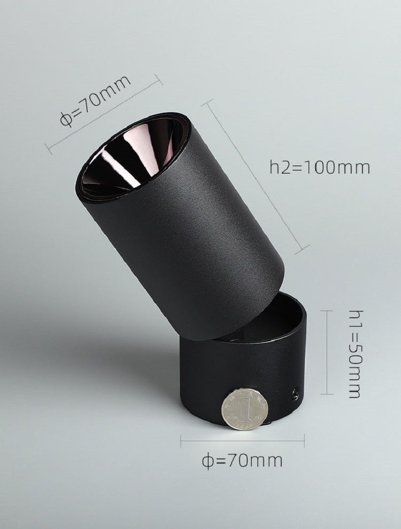 Tinlaibor Dimmable Foldable / Rotatable 12W 7*15cm Spotlight Living room TV Background wall Ceiling LED Downlight COB Anti glare