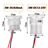 Indoor Spotlight LED Recessed Dimmable Ceiling Downlight 12V-24V / 3V 3W Cabinet Spot Light Living Room Bedroom Kitchen Spot