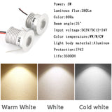 Indoor Spotlight LED Recessed Dimmable Ceiling Downlight 12V-24V / 3V 3W Cabinet Spot Light Living Room Bedroom Kitchen Spot