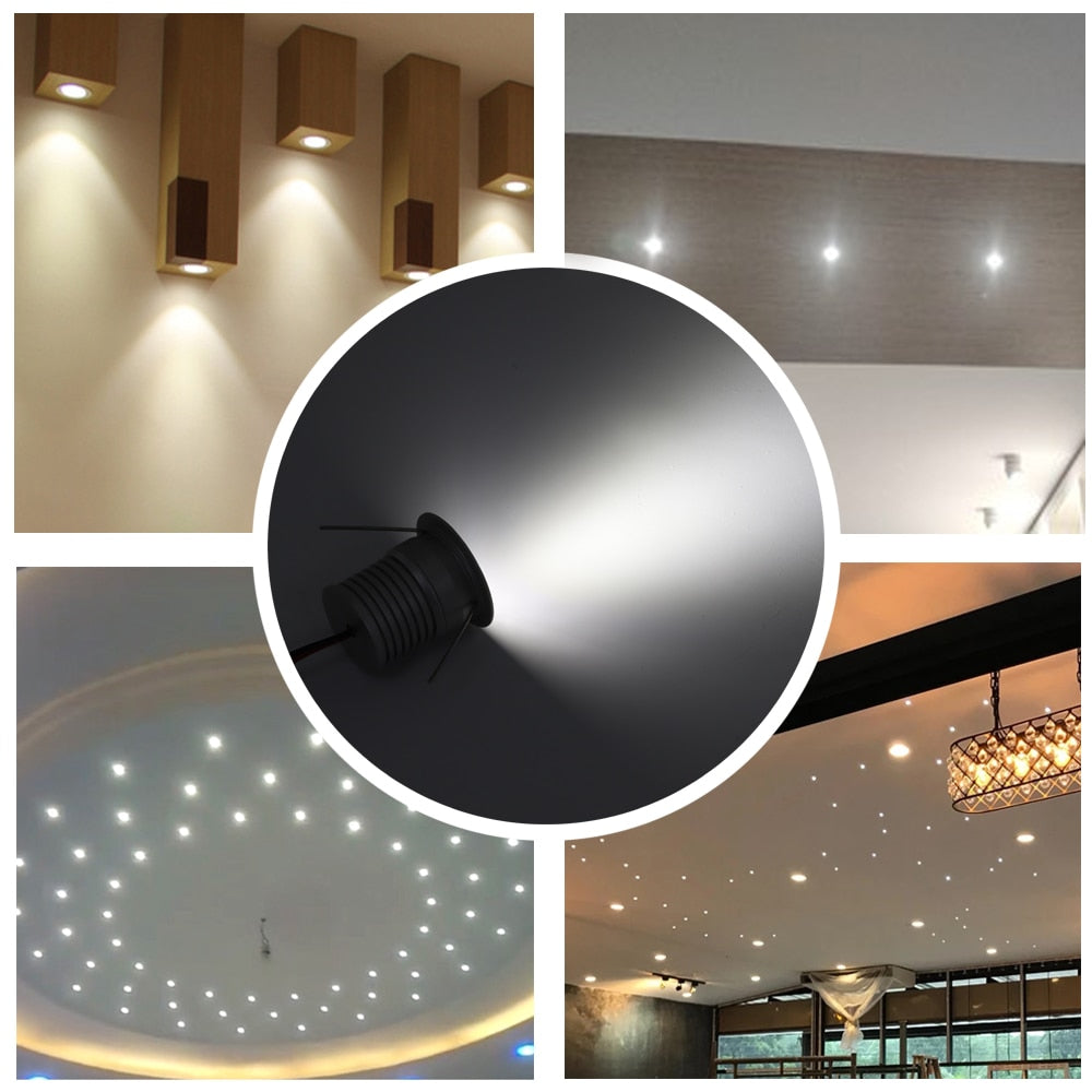 Indoor Spotlight LED Recessed Dimmable Ceiling Downlight 12V-24V / 3V 3W Cabinet Spot Light Living Room Bedroom Kitchen Spot