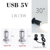 etrnLED USB Spot Light Mini Led Lamp Jewelry Showcase Wine Cabinet Lighting Kit 1W 3W Adjustable Spotlights Ceiling Downlight 5V