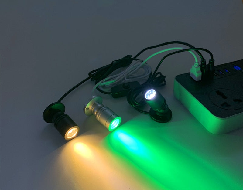 etrnLED USB Spot Light Mini Led Lamp Jewelry Showcase Wine Cabinet Lighting Kit 1W 3W Adjustable Spotlights Ceiling Downlight 5V