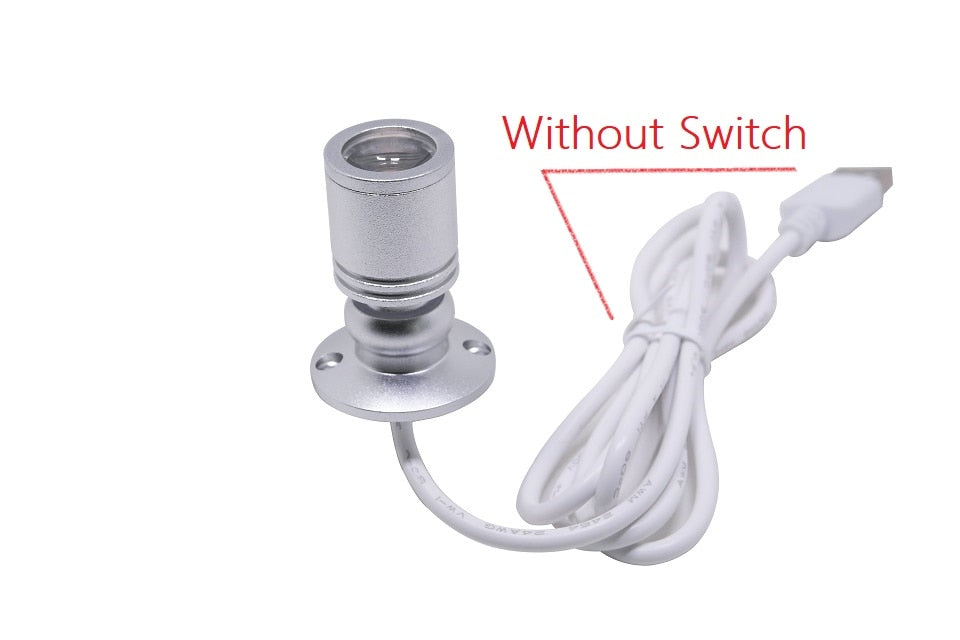 etrnLED USB Spot Light Mini Led Lamp Jewelry Showcase Wine Cabinet Lighting Kit 1W 3W Adjustable Spotlights Ceiling Downlight 5V