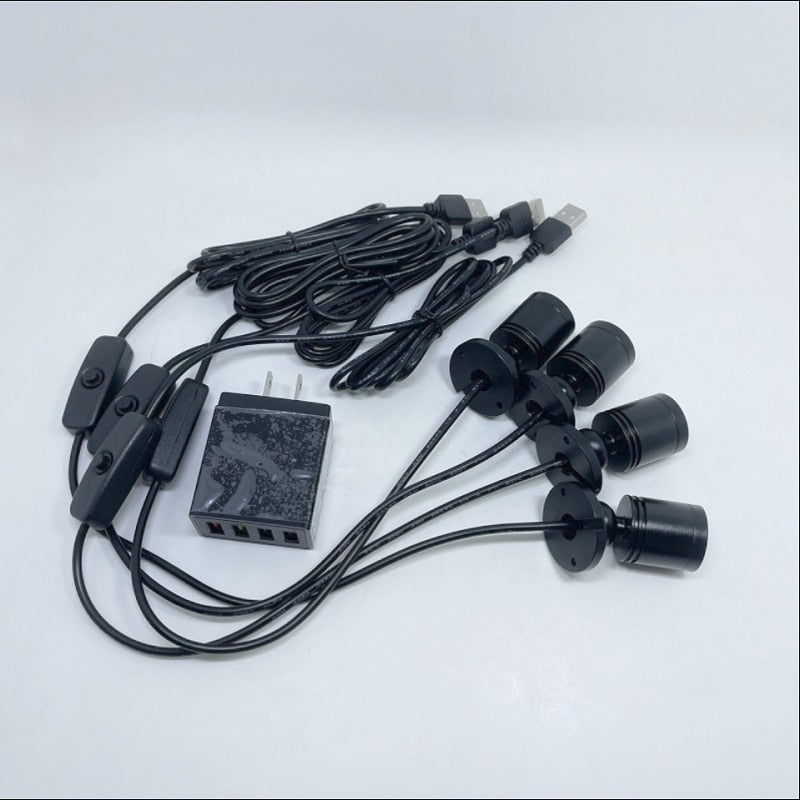 etrnLED USB Spot Light Mini Led Lamp Jewelry Showcase Wine Cabinet Lighting Kit 1W 3W Adjustable Spotlights Ceiling Downlight 5V