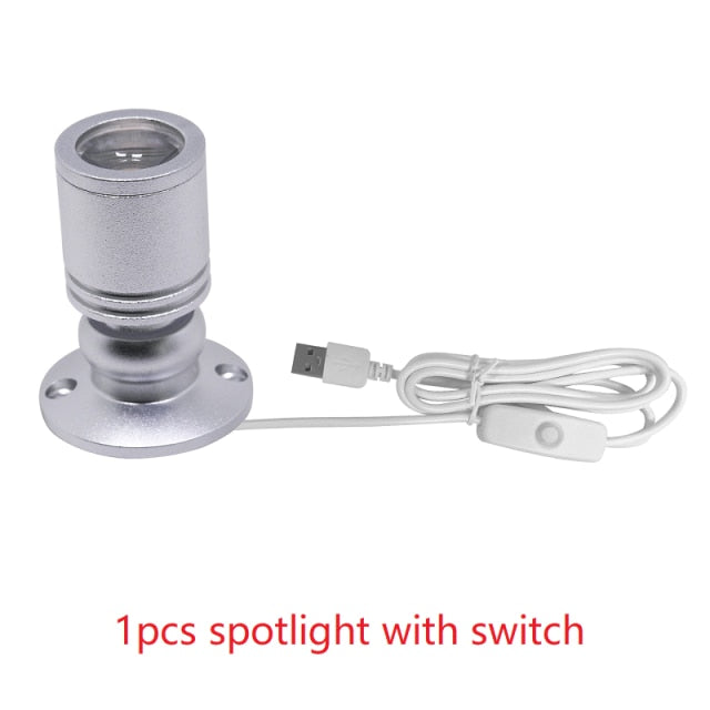 etrnLED USB Spot Light Mini Led Lamp Jewelry Showcase Wine Cabinet Lighting Kit 1W 3W Adjustable Spotlights Ceiling Downlight 5V