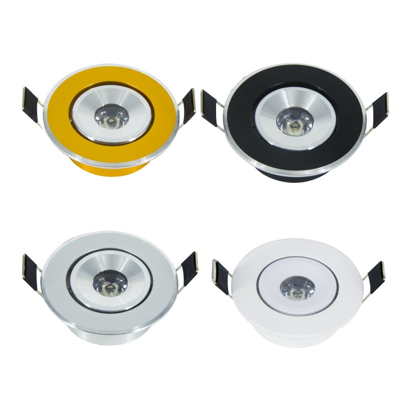 Mini LED COB Downlight 3W Gold Black Silver White Aluminum Lamp Body Easy Installation Dimmable 110V 220V 3000K 4000K 6500K