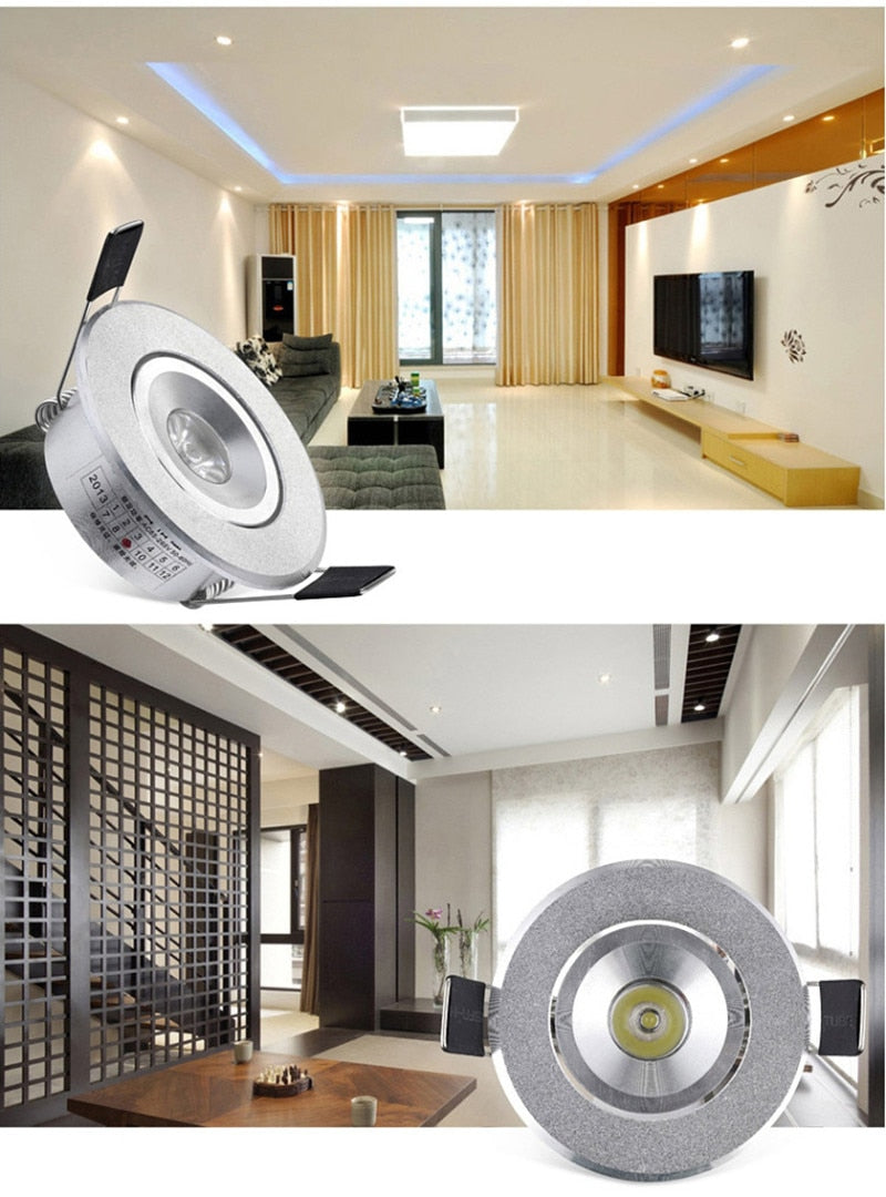 Mini LED COB Downlight 3W Gold Black Silver White Aluminum Lamp Body Easy Installation Dimmable 110V 220V 3000K 4000K 6500K