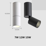 Dimmable Rotating LED Downlights 7W 12W 15W COB LED Ceiling Spot Lights AC110-220V LED Wall Lamp Warm Cold White Indoor Lighting