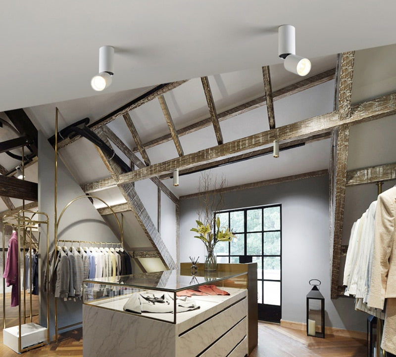 Dimmable Rotating LED Downlights 7W 12W 15W COB LED Ceiling Spot Lights AC110-220V LED Wall Lamp Warm Cold White Indoor Lighting