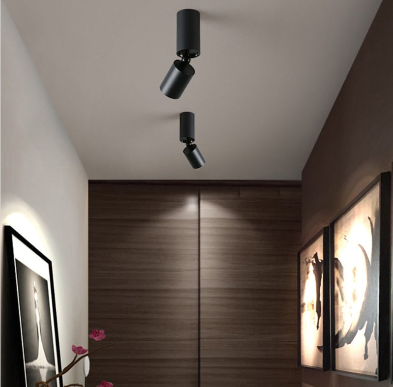 Dimmable Rotating LED Downlights 7W 12W 15W COB LED Ceiling Spot Lights AC110-220V LED Wall Lamp Warm Cold White Indoor Lighting