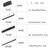 Frameless surface mounted Downlight AC110V-240V LED Linear Bar Lamp Aluminum Ceiling Light Long Strip Corridor Bedroom Decor