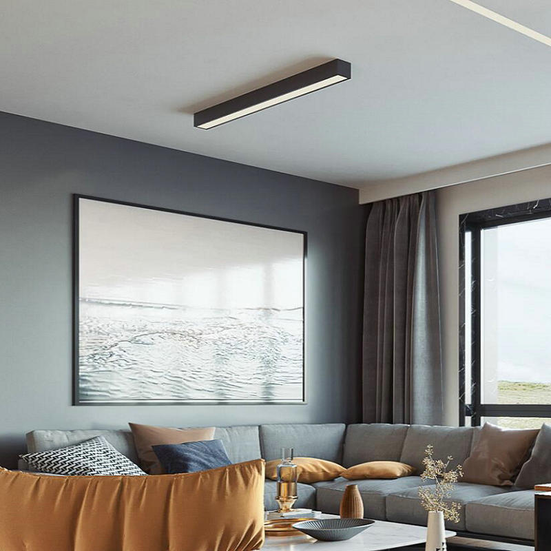 Frameless surface mounted Downlight AC110V-240V LED Linear Bar Lamp Aluminum Ceiling Light Long Strip Corridor Bedroom Decor