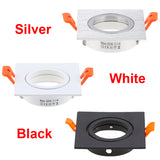 MR16 GU10 Recessed Ceiling Downlight Spot lighting Bulb COB Spot light Indoor LED Ceiling Light Frame Square Lighting Fixtures