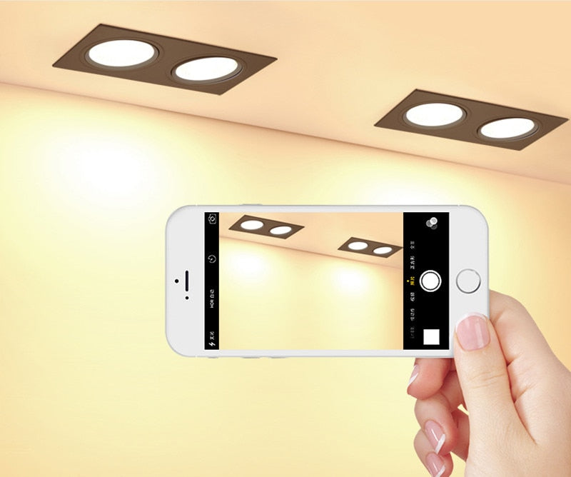 Led Downlight Square Dimmable COB Spot 5W 7W 10W 14W 20W AC85-265V ceiling recessed Indoor Lighting