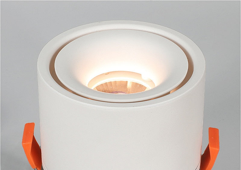 Foldable Dimmable LED COB Recessed Downlight Black/White Housing 7W 10W 15W 18W LED Ceiling Spot Light for Pictures Background