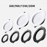 LED downlight embedded ceiling light spotlight hole light living room 6W 9W 15W 20W ultra-thin engineering downlight