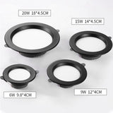 LED downlight embedded ceiling light spotlight hole light living room 6W 9W 15W 20W ultra-thin engineering downlight