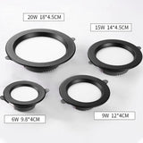 LED downlight embedded ceiling light spotlight hole light living room 6W 9W 15W 20W ultra-thin engineering downlight