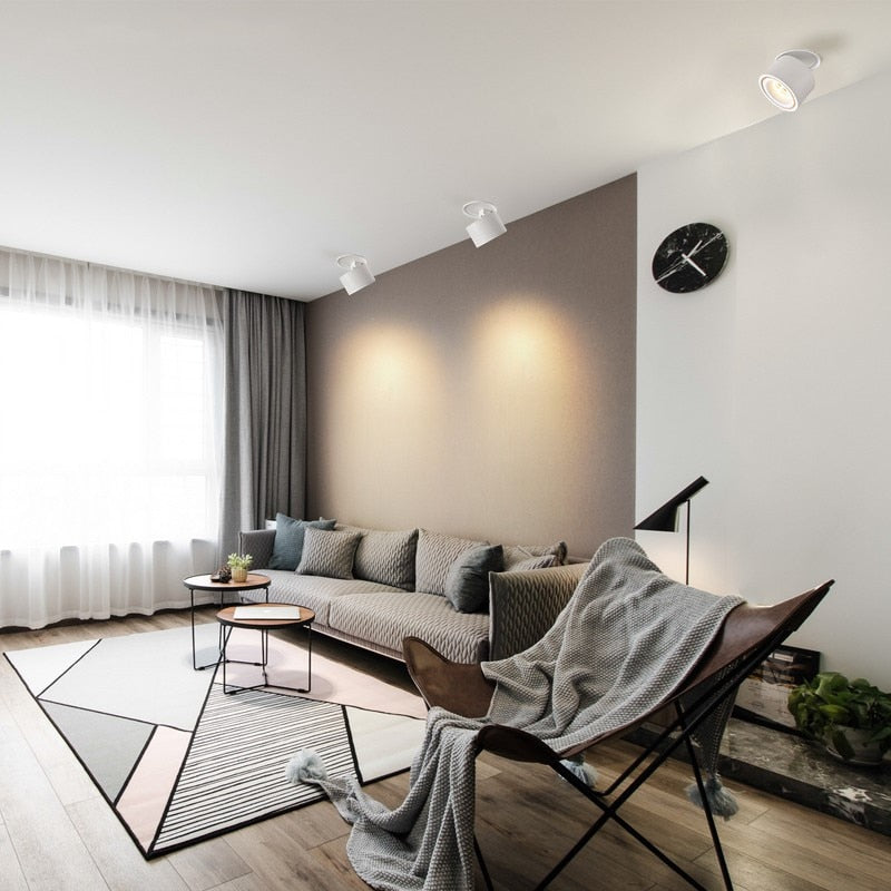 Foldable Dimmable LED COB Recessed Downlight Black/White Housing 7W 12W 15W 18W LED Ceiling Spot Light for Pictures Background