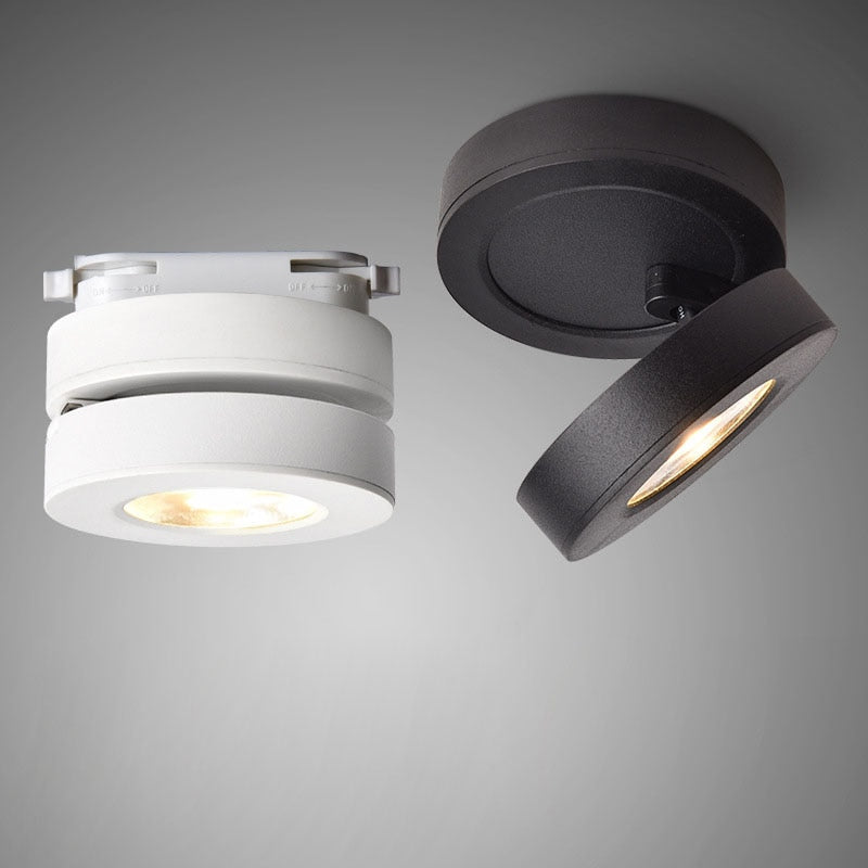 Track rail Led Downlight COB Ceiling 3W 5W 7W Down light Surface mounted Round Led Panel Light Spotlight Indoor Lighting