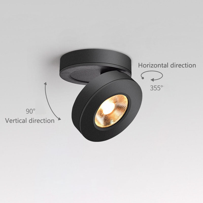 Track rail Led Downlight COB Ceiling 3W 5W 7W Down light Surface mounted Round Led Panel Light Spotlight Indoor Lighting