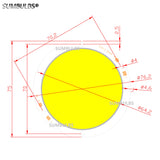 LED Downlight 76mm Diameter DC 36-40V 30W Chip On Board LED COB Downlight Bulb Natural White 4200K for DIY Indoor Lights