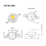 High Power LED Light-Emitting Diode LEDs Chip SMD 10pcs 1W 3W Warm White Red Green Blue Yellow For SpotLight Downlight Lamp Bulb