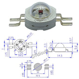 High Power LED Light-Emitting Diode LEDs Chip SMD 10pcs 1W 3W Warm White Red Green Blue Yellow For SpotLight Downlight Lamp Bulb