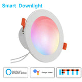 Lonsonho Zigbee Smart Downlight Led Spot Light RGB+CW 7W 10W Wireless Control Compatible Tuya Smartthings Alexa Google Home