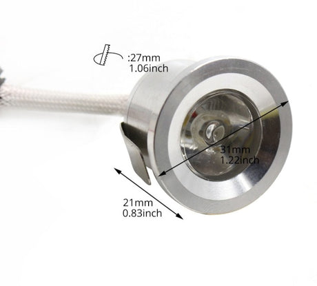 1W Mini Spot LED Downlight Aluminum Warm/Cold White Lamp 100V-240V 1inch 27mm Cut Hole Under Cabinet Lighting Fixtures