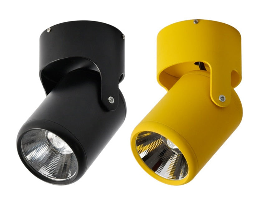 High quality dimmable Rotating LED Downlights Surface Mounted adjustment COB AC85-265V 360° LED Ceiling Lamp Spot lights