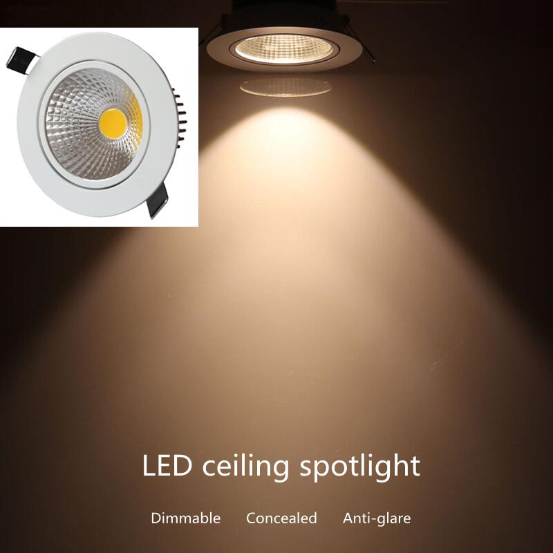 LED Downlight Super Bright Recessed LED Dimmable COB 5W 7W 9W 12W 15W 18W LED Spot light LED Ceiling Lamp AC110 220V