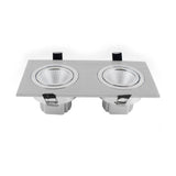 Square Bright Recessed Double LED Dimmable Square Downlight COB 14W 20W LED Spot light decoration Ceiling Lamp AC 110V 220V