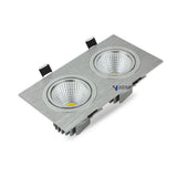 Square Bright Recessed Double LED Dimmable Square Downlight COB 14W 20W LED Spot light decoration Ceiling Lamp AC 110V 220V