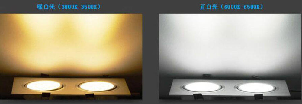 Square Bright Recessed Double LED Dimmable Square Downlight COB 14W 20W LED Spot light decoration Ceiling Lamp AC 110V 220V