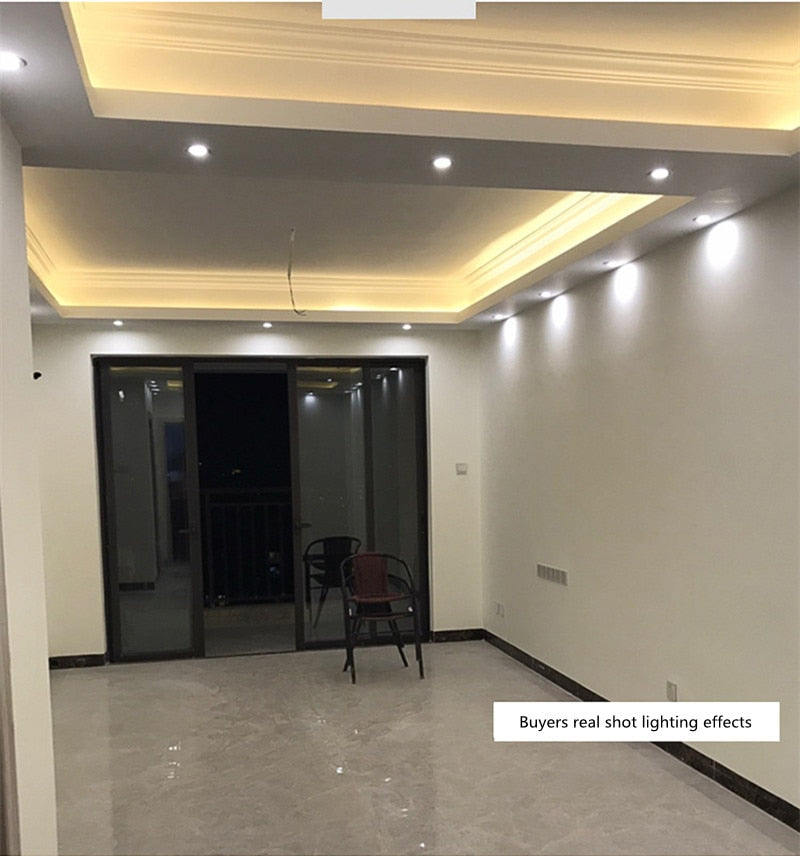 Round Dimmable Recessed LED Downlights 5W 7W 9W 12W 15W 18W COB LED Ceiling Lamp Spot Lights AC110-220V LED Lamp