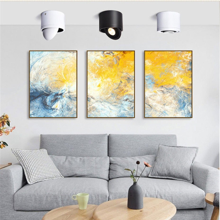 Dimmable COB LED Downlight Surface Mounted Light Fixture 360 Degree Rotating lamp for Kitchen Bathroom Living Room Bedroom