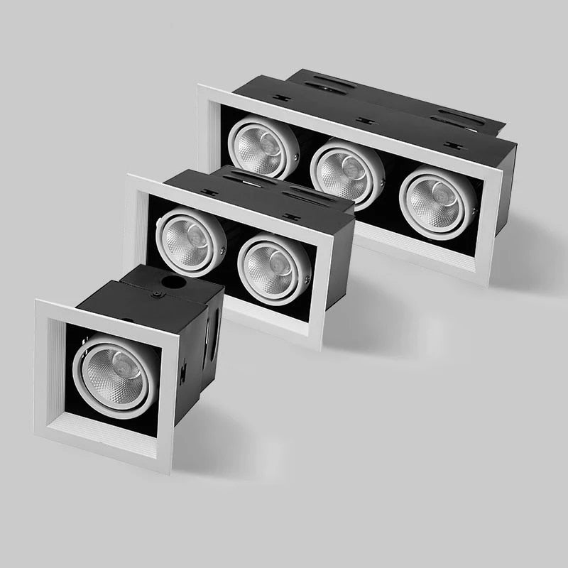 Downlights LED COB Ceiling 10W 20W 30W Surface Mounted dimmable LED Lamps Spot Light square Rotation LED Downlights AC85-265V