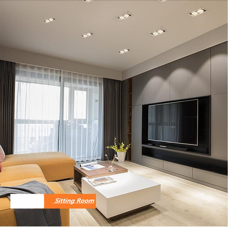 Downlights LED COB Ceiling 10W 20W 30W Surface Mounted dimmable LED Lamps Spot Light square Rotation LED Downlights AC85-265V