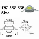 High Power LED Light-Emitting Diode Chip SMD 500pcs 1W 3W Warm White Red Green Blue Yellow RGB For SpotLight Downlight Lamp Bulb
