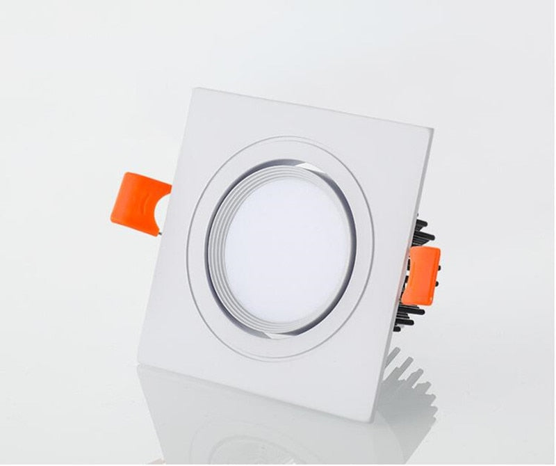 Dimmable Square Led Downlight Light Angle Adjustable COB Ceiling Spot Light 7w 10w 12w 14w 20w 24w Ceiling Recessed Lights AC85-265V